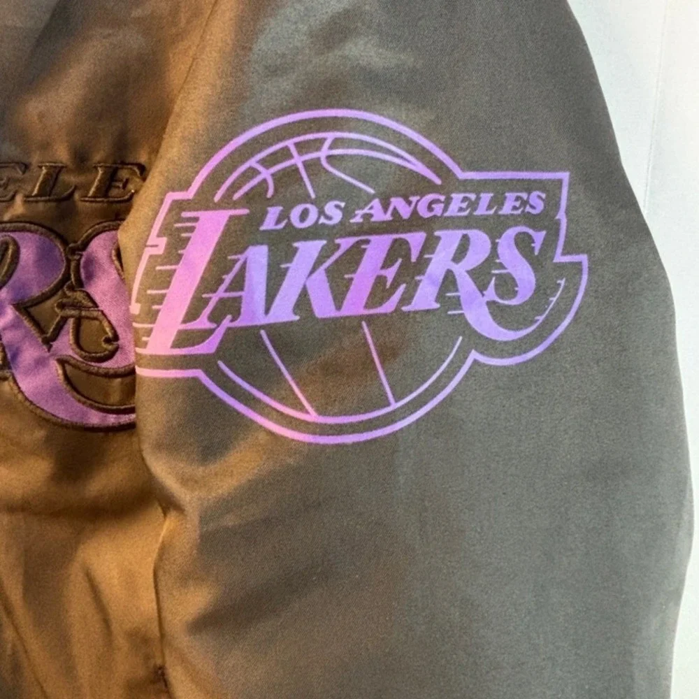 Ultra Game Jacket Los Angeles Lakers Varsity Bomber XS‎ Black Purple NBA